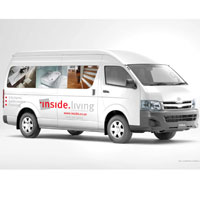 inside living vehicle signage