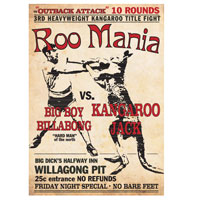 poster prop for foster's beer commercial