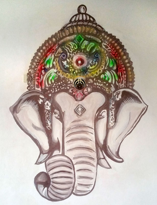 mystic elephant fresco