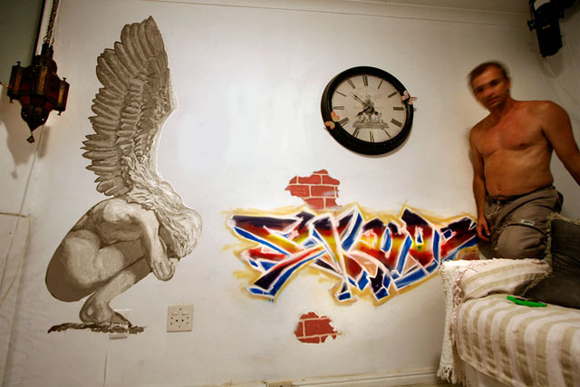 graffiti and street art interior wall