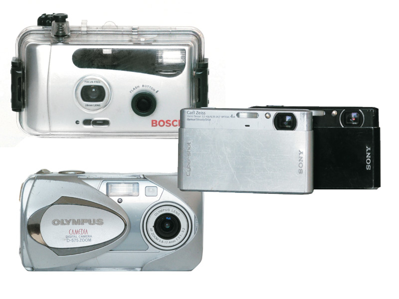 1998 2000 2004 2007 bosch underwater olympus sony compacts
